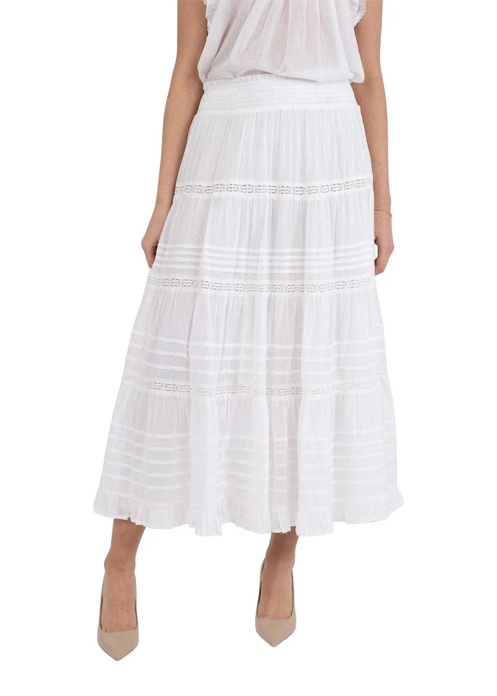 Felicia S Voile Skirt - White - Image 4