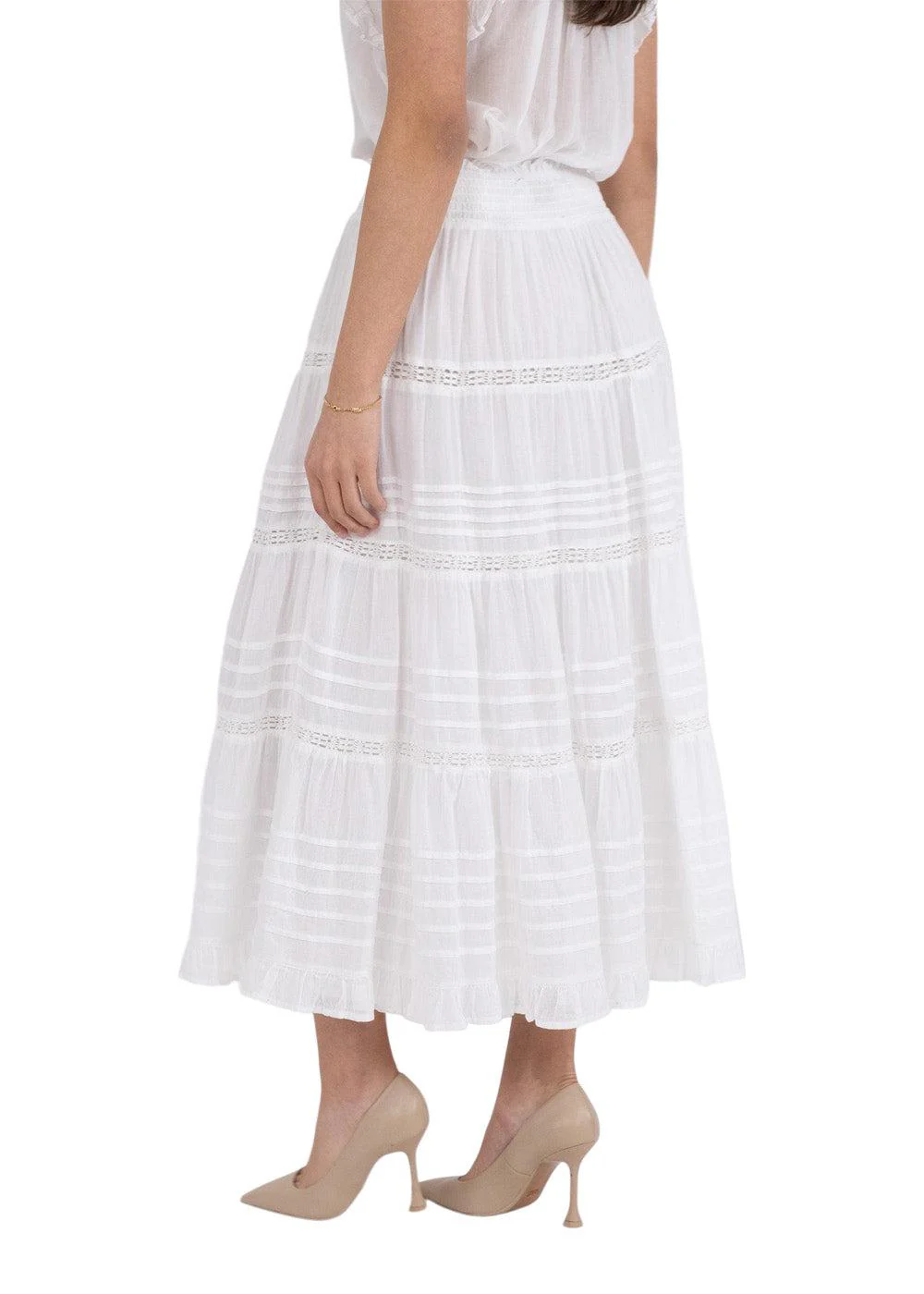 Felicia S Voile Skirt - White - Image 5