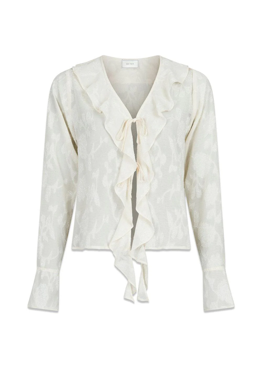 Anika Burnout Blouse - Off White