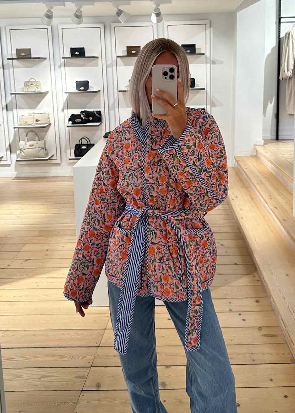 Sussie Organic Cotton Reversible Jacket - Orange Blossom - Image 9