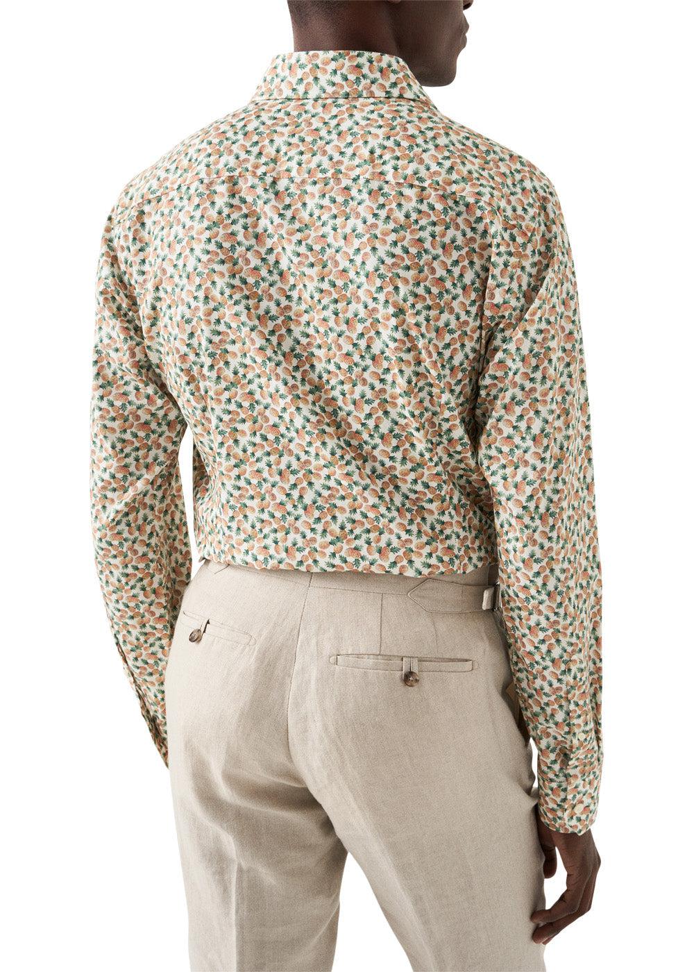Slim Pineapple Twill Print Shirt - Multi - Image 3