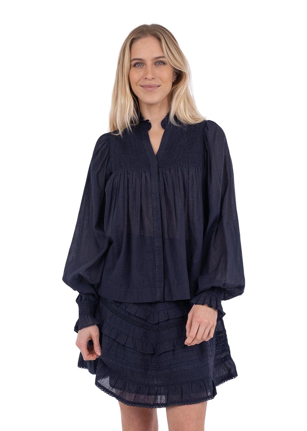 Jill S Voile Blouse - Navy - Image 3