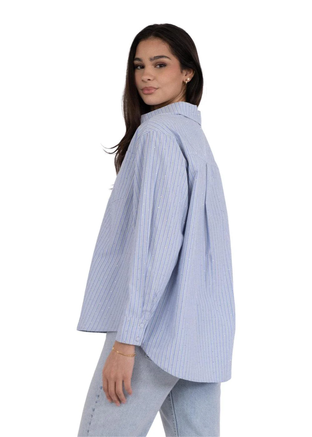 Dalma Stripe Stone Shirt - Blue - Image 6