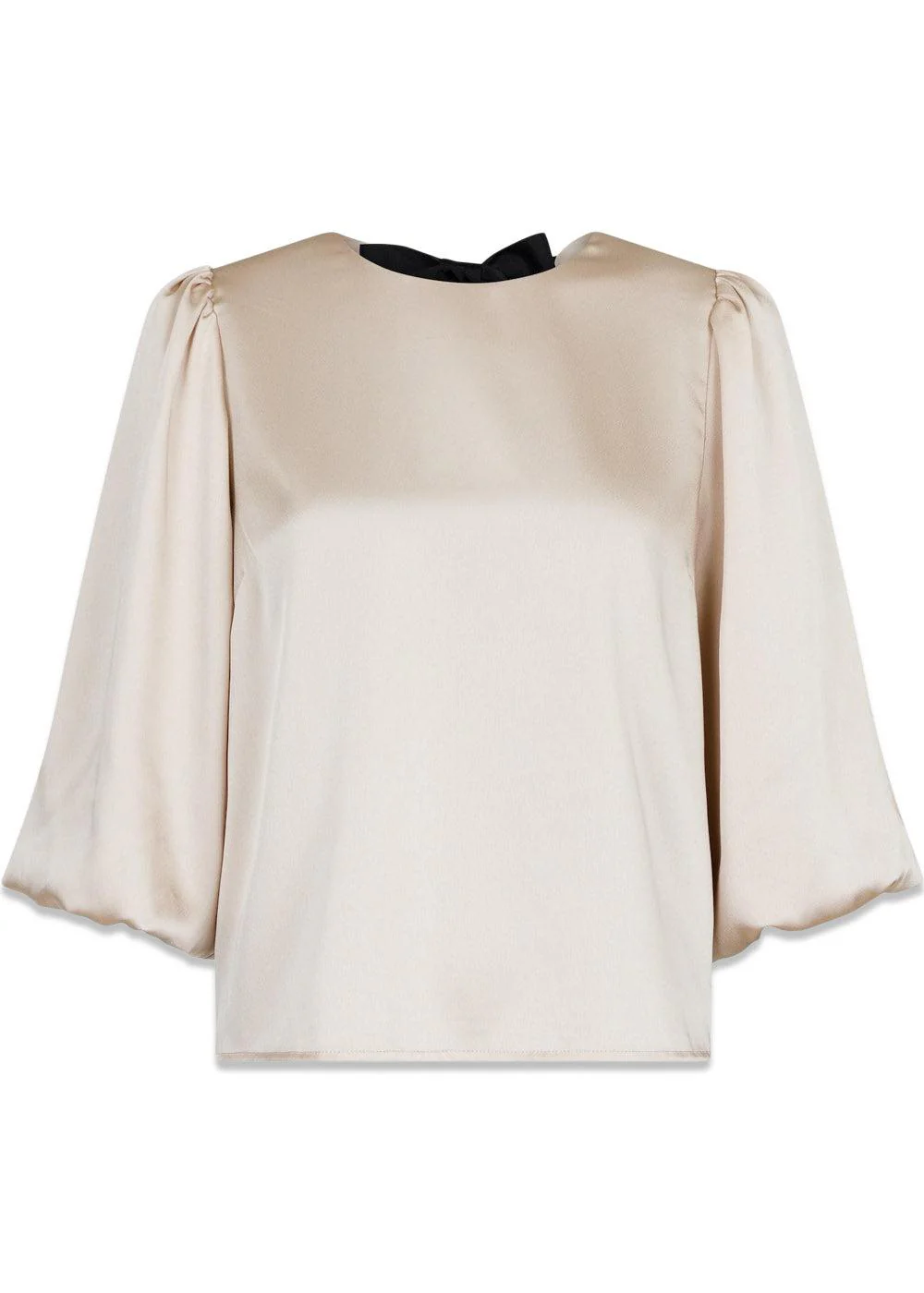 Lorraine Soft Satin Blouse - Champagne