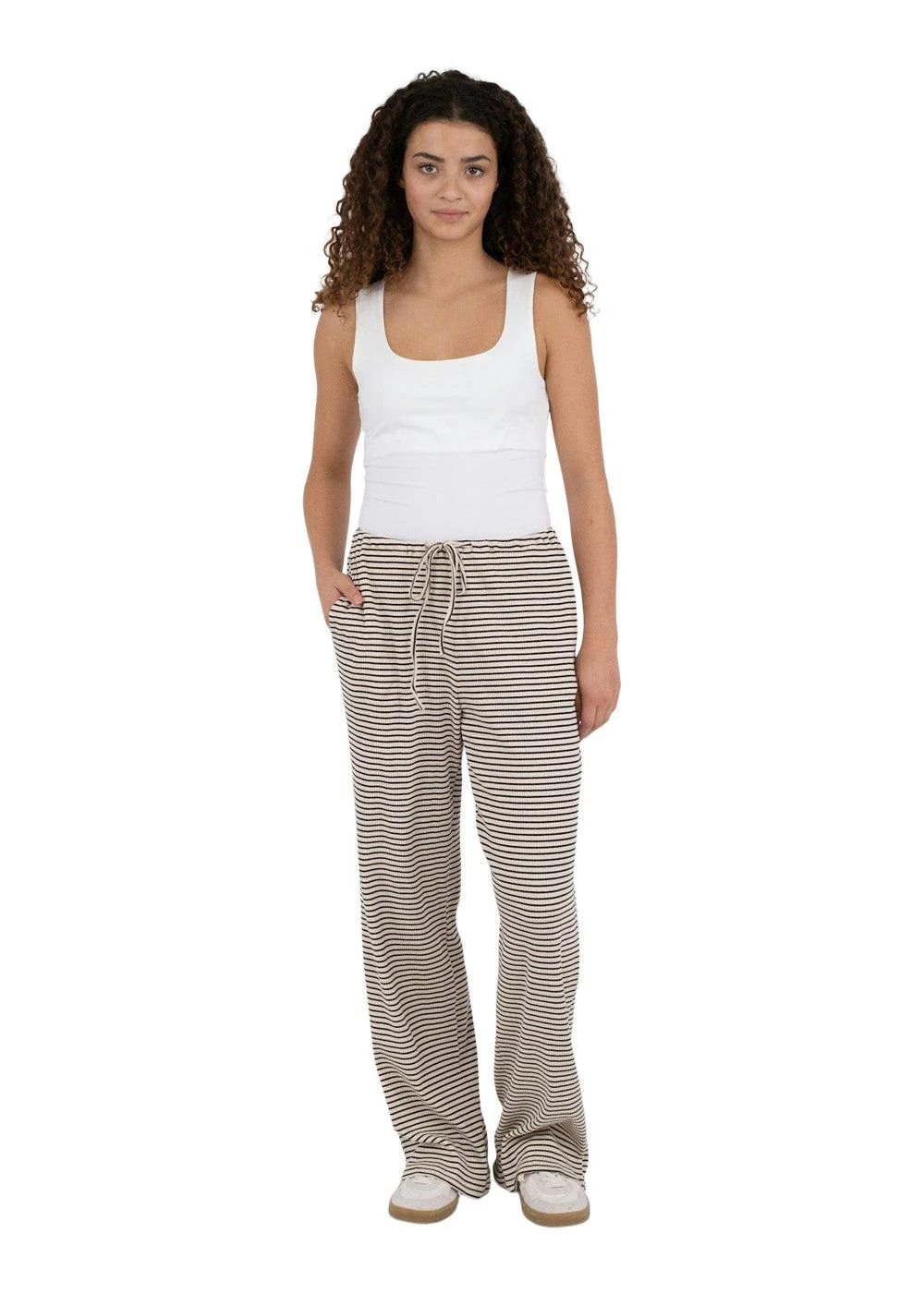 Geri Stripe Pants - Sand - Image 5