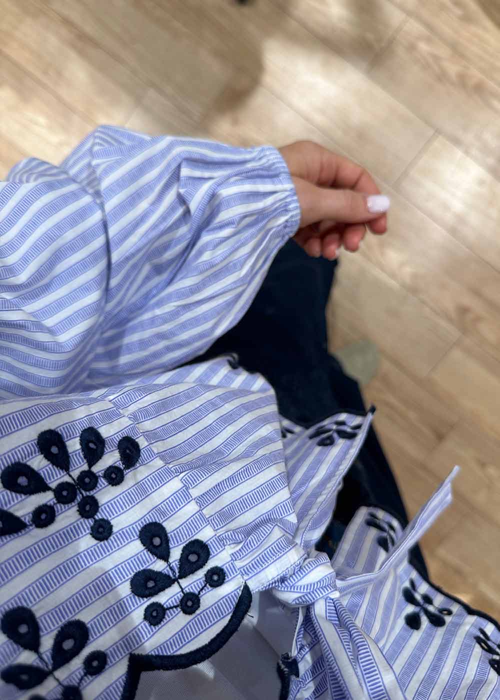 Elin Organic Cotton Top - Ocean - Image 3