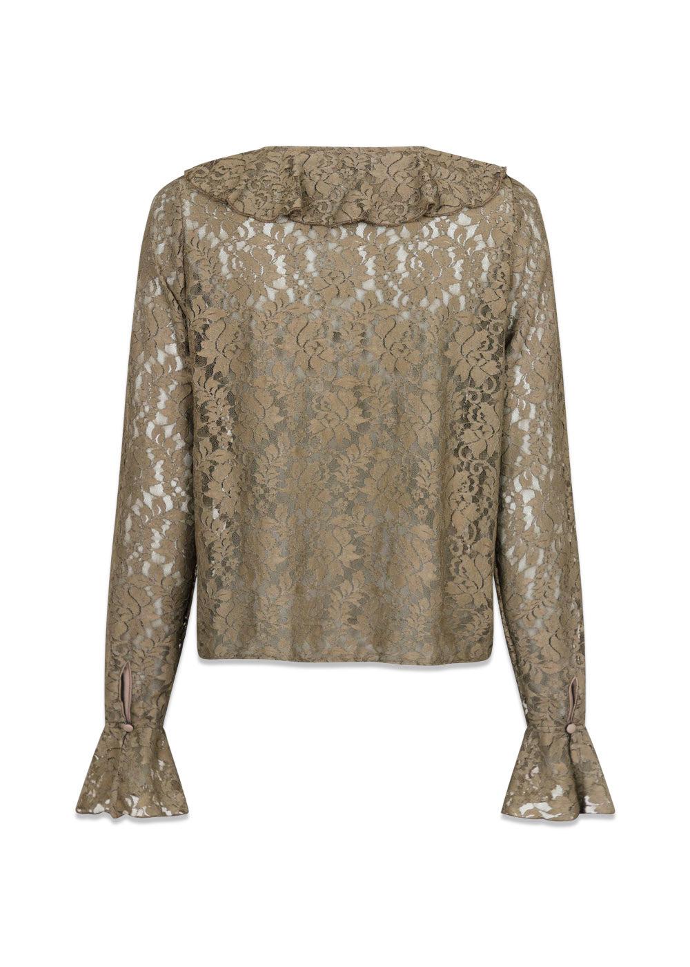 Anika Lace Blouse - Taupe - Image 4