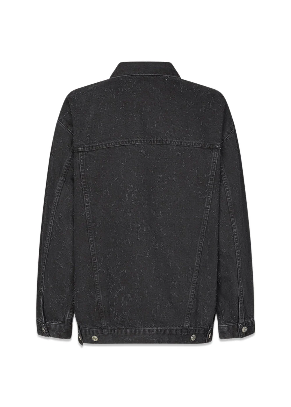 Limit Denim Jacket 0109 - Black Distressed - Image 3