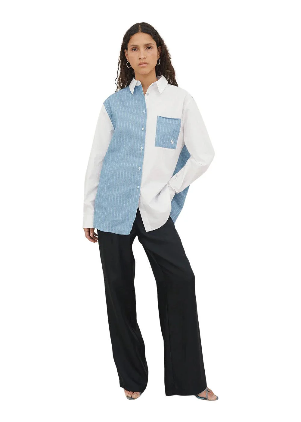 VAGO UNISEX SHIRT - White/Blue - Image 2