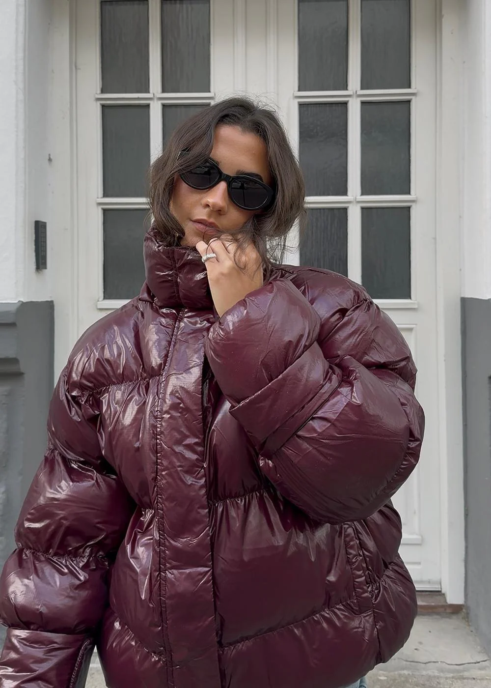 Active Hood Jacket - Dark Burgundy - Image 4