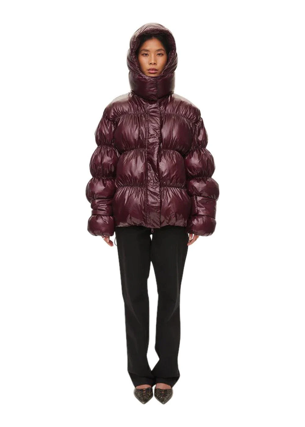 Active Hood Jacket - Dark Burgundy - Image 5
