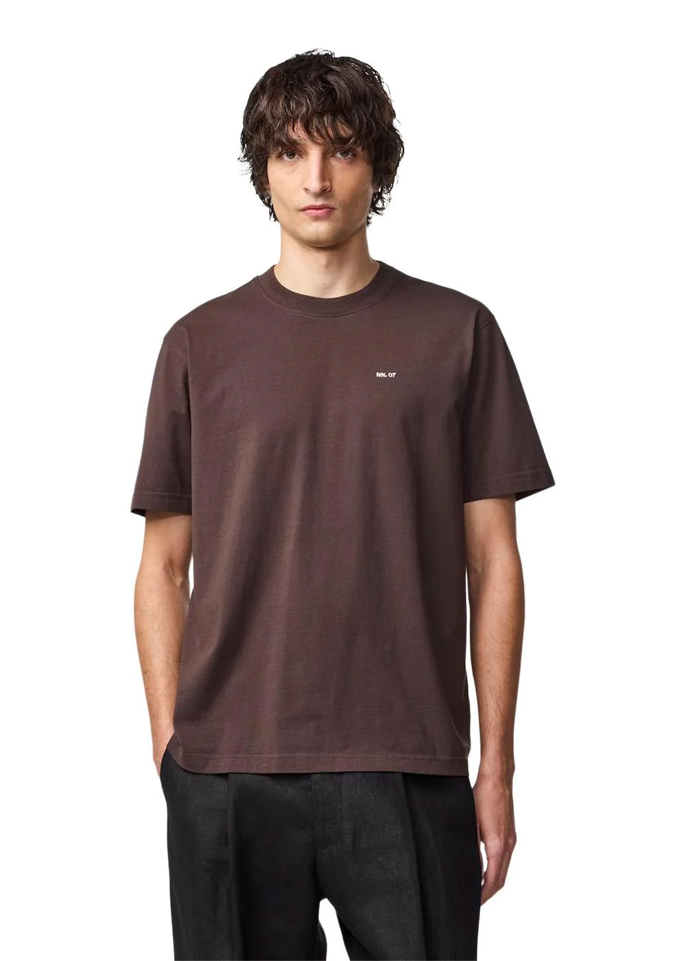 Adam EMB T-shirt 3209 - Coffee - Image 2
