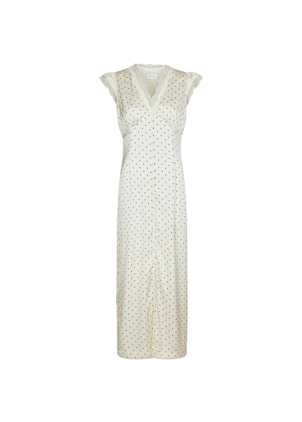 Aniella Dot Dress - Creme