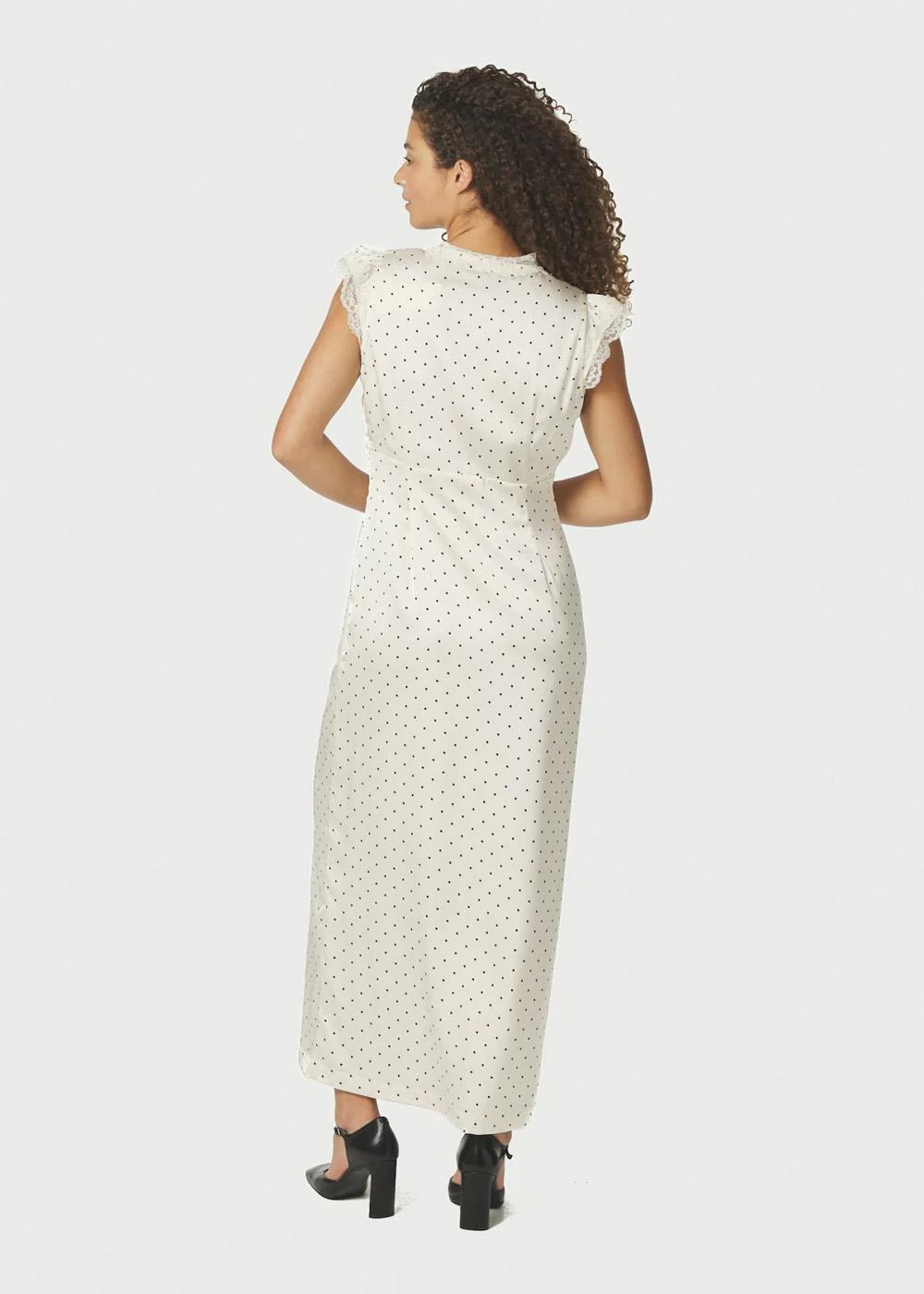 Aniella Dot Dress - Creme - Image 4