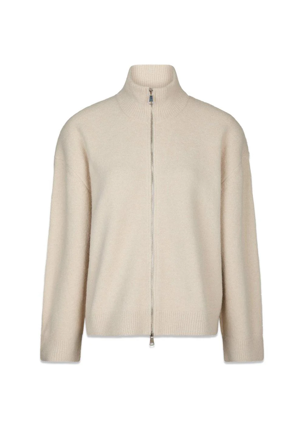Asley Zip Knit Cardigan - Ivory