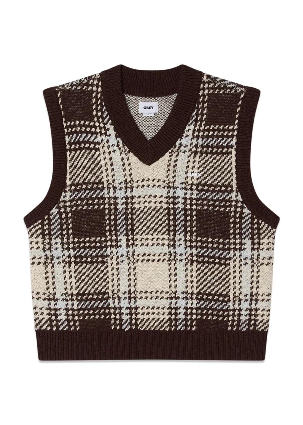 Avon Plaid Vest - Vanilla Multi