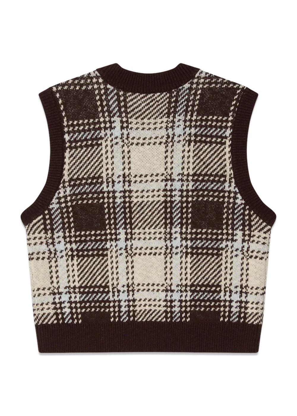 Avon Plaid Vest - Vanilla Multi - Image 2