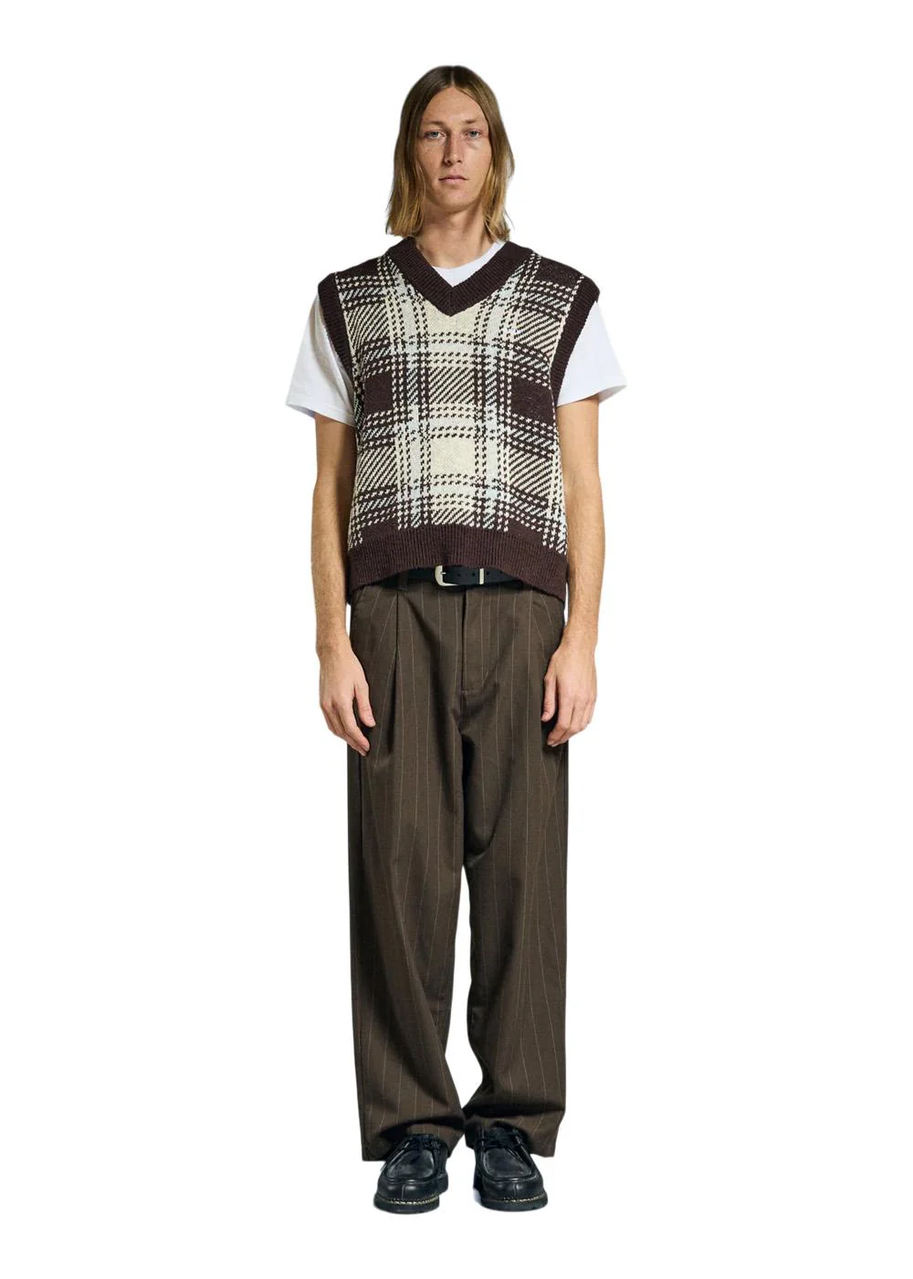 Avon Plaid Vest - Vanilla Multi - Image 3