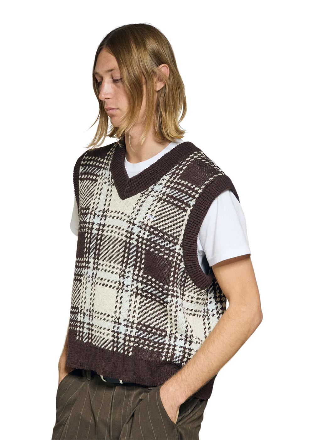 Avon Plaid Vest - Vanilla Multi - Image 4
