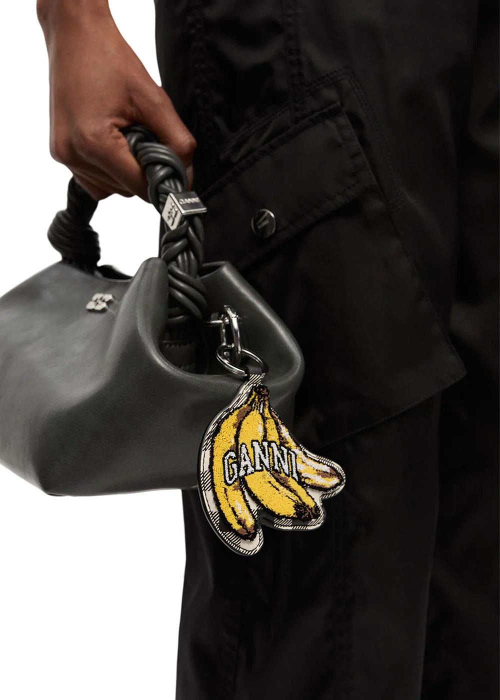 Banana Keyring Velvet - Black - Image 4