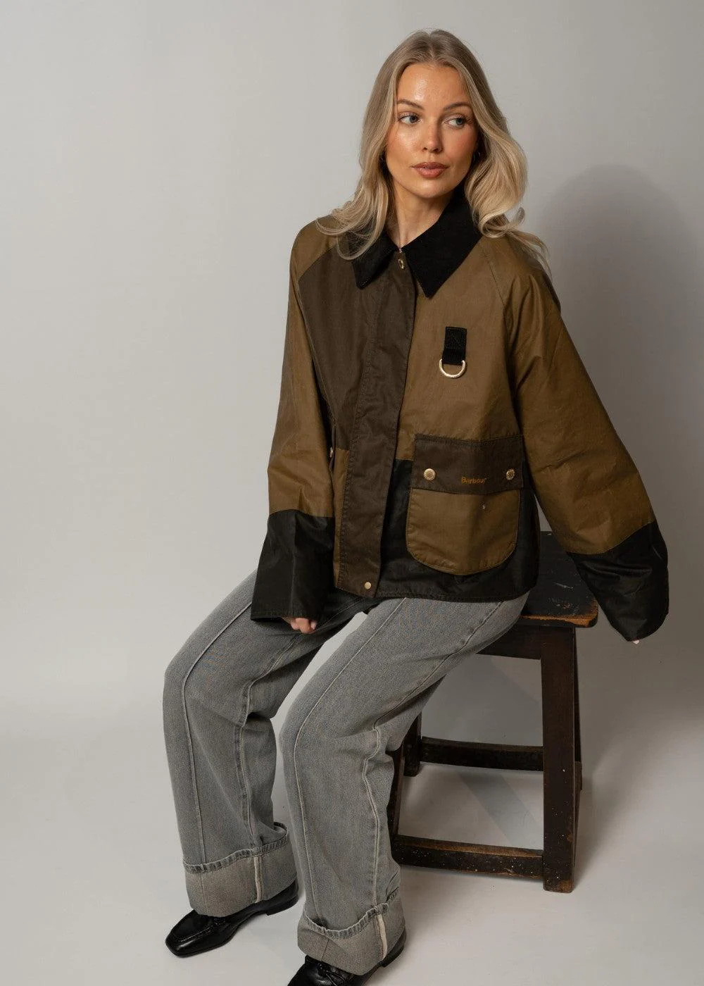Barbour Alma Wax - Sand/Archive Olive/Beech/ - Image 2