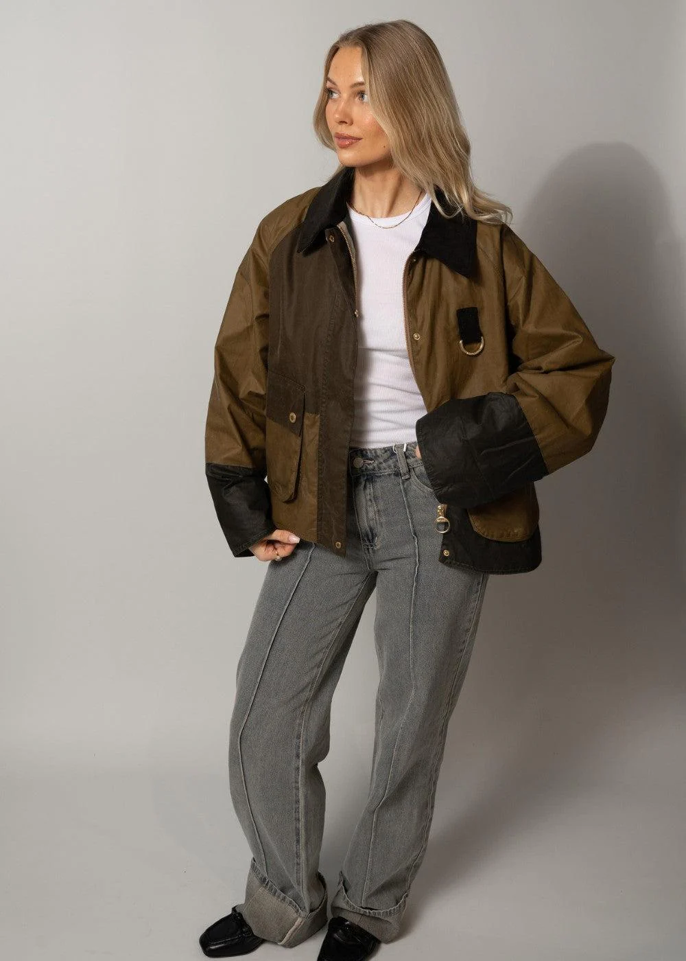 Barbour Alma Wax - Sand/Archive Olive/Beech/ - Image 6