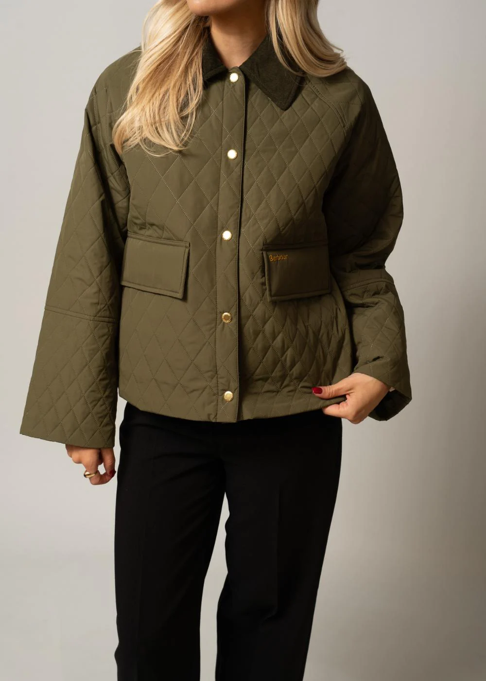 Barbour Kirby Quilt - Ivy Green/Ancient Tartan - Image 2