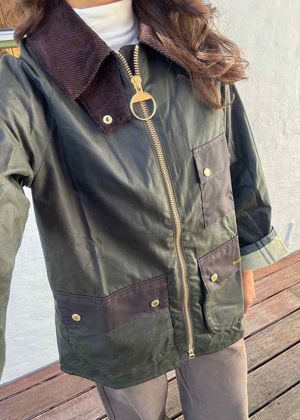 Barbour Luella Wax Jacket - Fern/Ancient Tartan - Image 5
