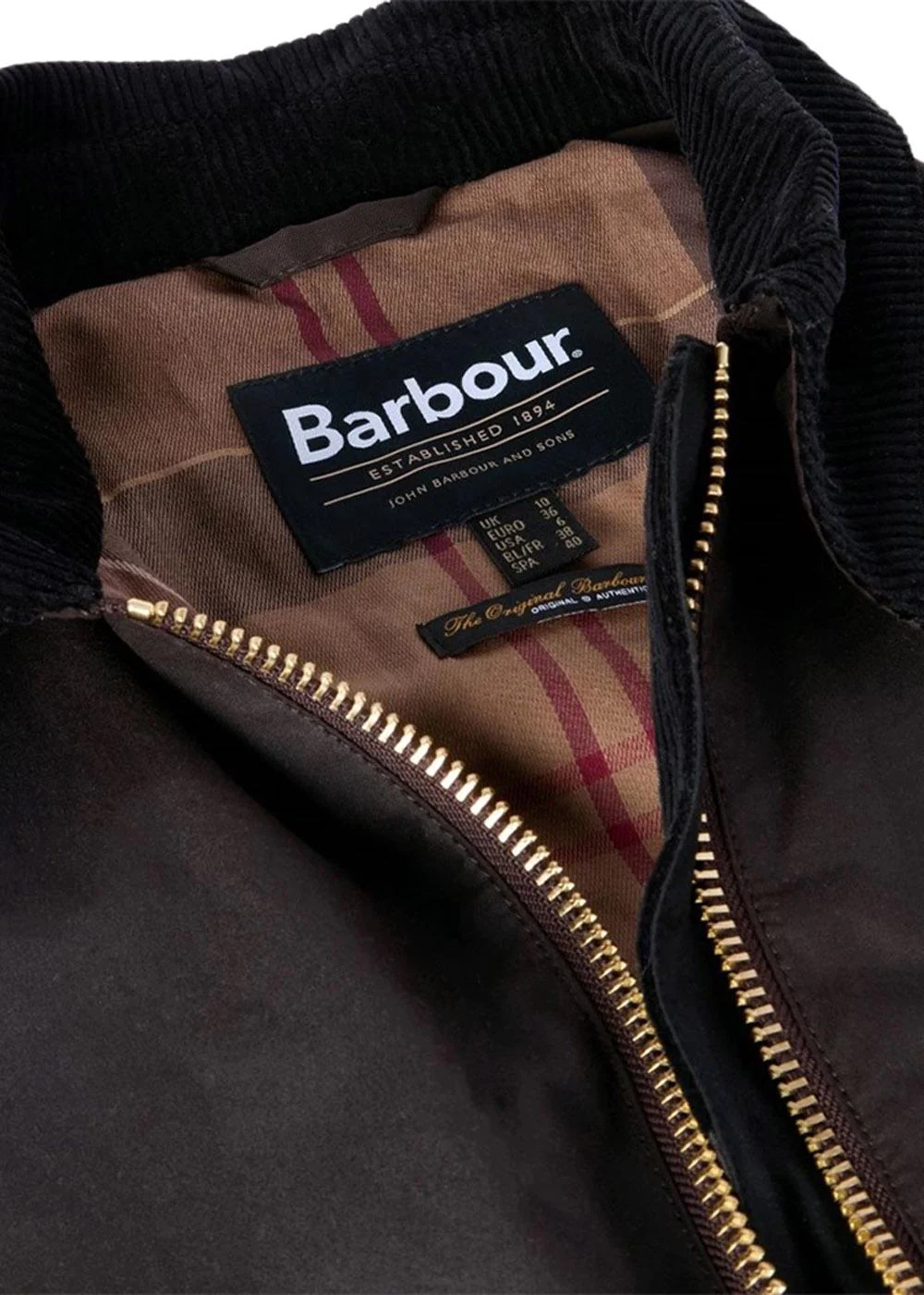 Barbour Luella Wax Jacket - Rustic/Muted Tartan - Image 4