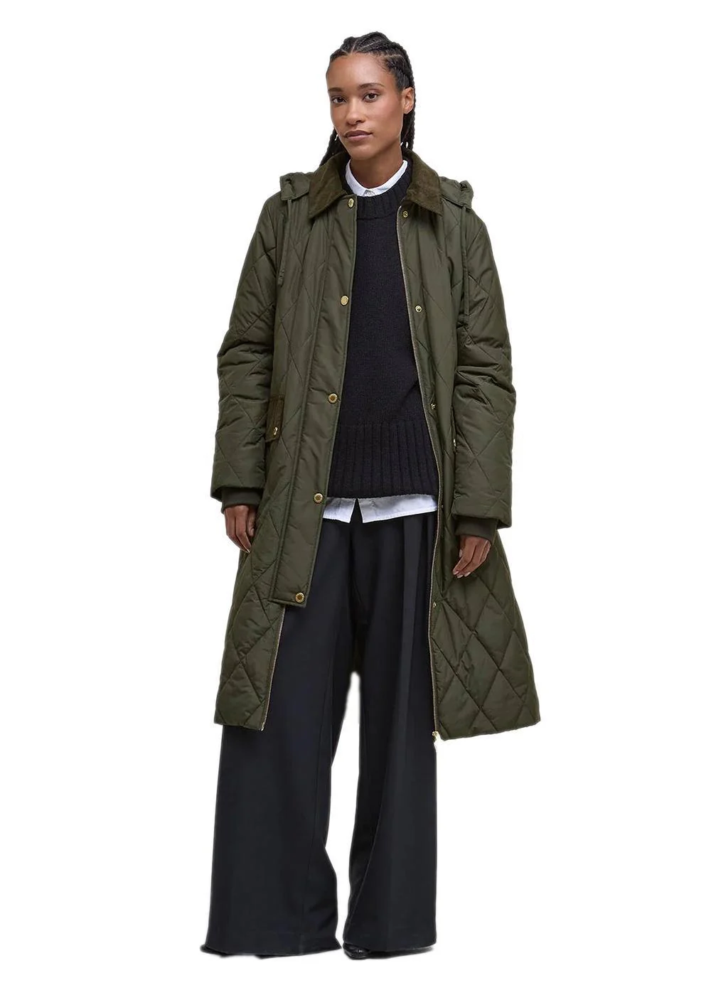 Barbour Meredith Quilted Jacket - Olive/Ancient Tartan - Image 3
