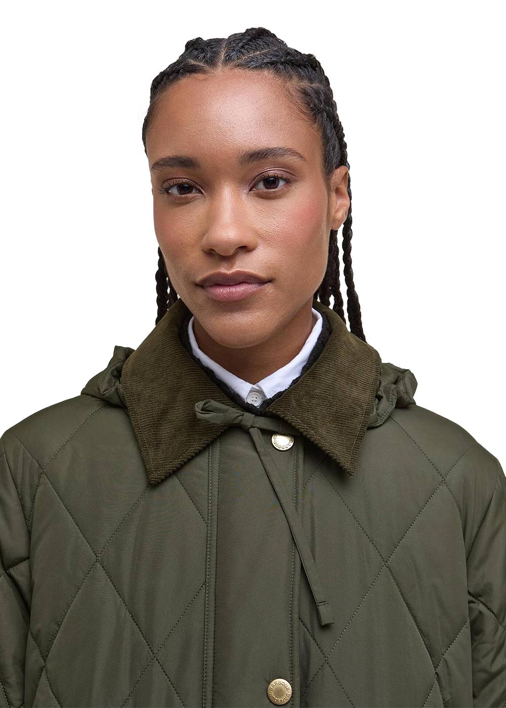 Barbour Meredith Quilted Jacket - Olive/Ancient Tartan - Image 6