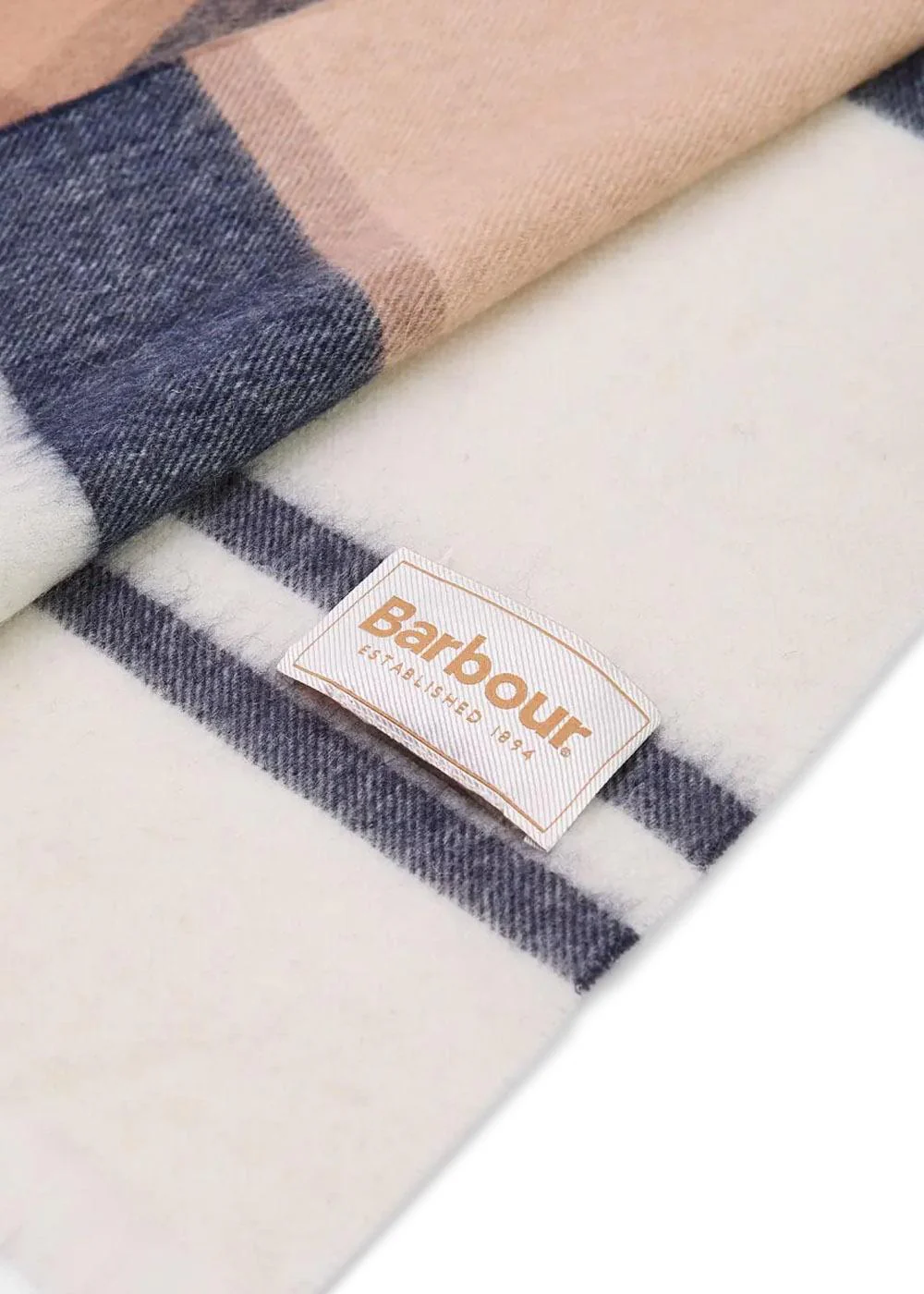 Barbour Rosefield Tartan Scarf - Hessian Tartan - Image 5