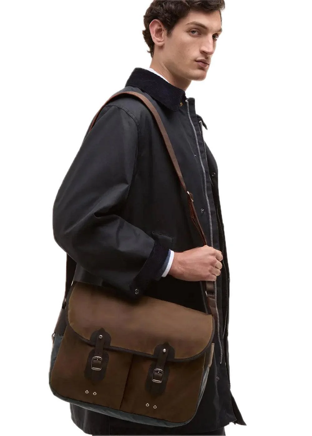 Barbour X Paul Smith Wax Tarras Bag - Tan - Image 3