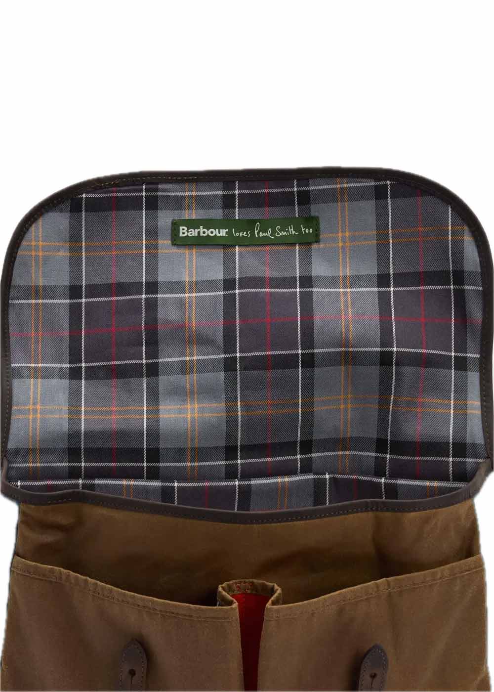 Barbour X Paul Smith Wax Tarras Bag - Tan - Image 5