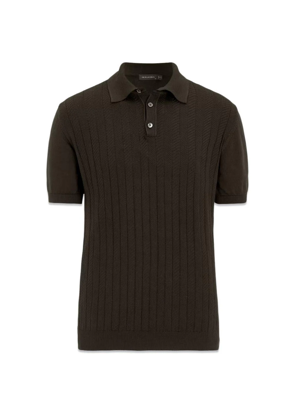 Barto Stripe Poloshirt - Brown Elk