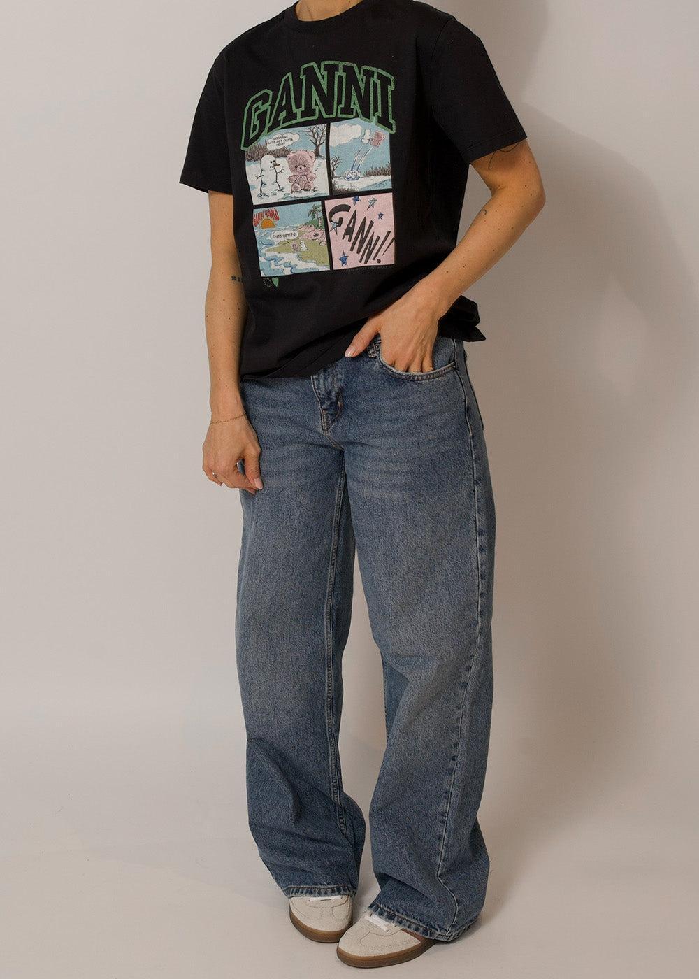 Basic Cotton Jersey Bear Comic Teddy - Phantom - Image 3