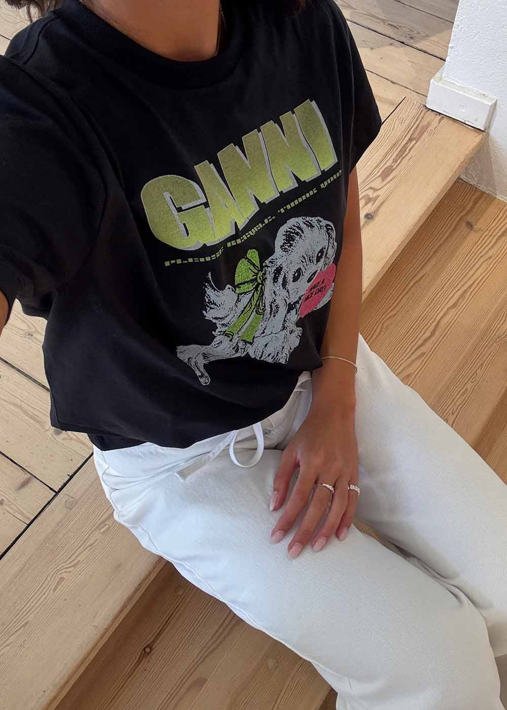 Basic Cotton Jersey Neon Puppy T-shirt - Phantom - Image 5