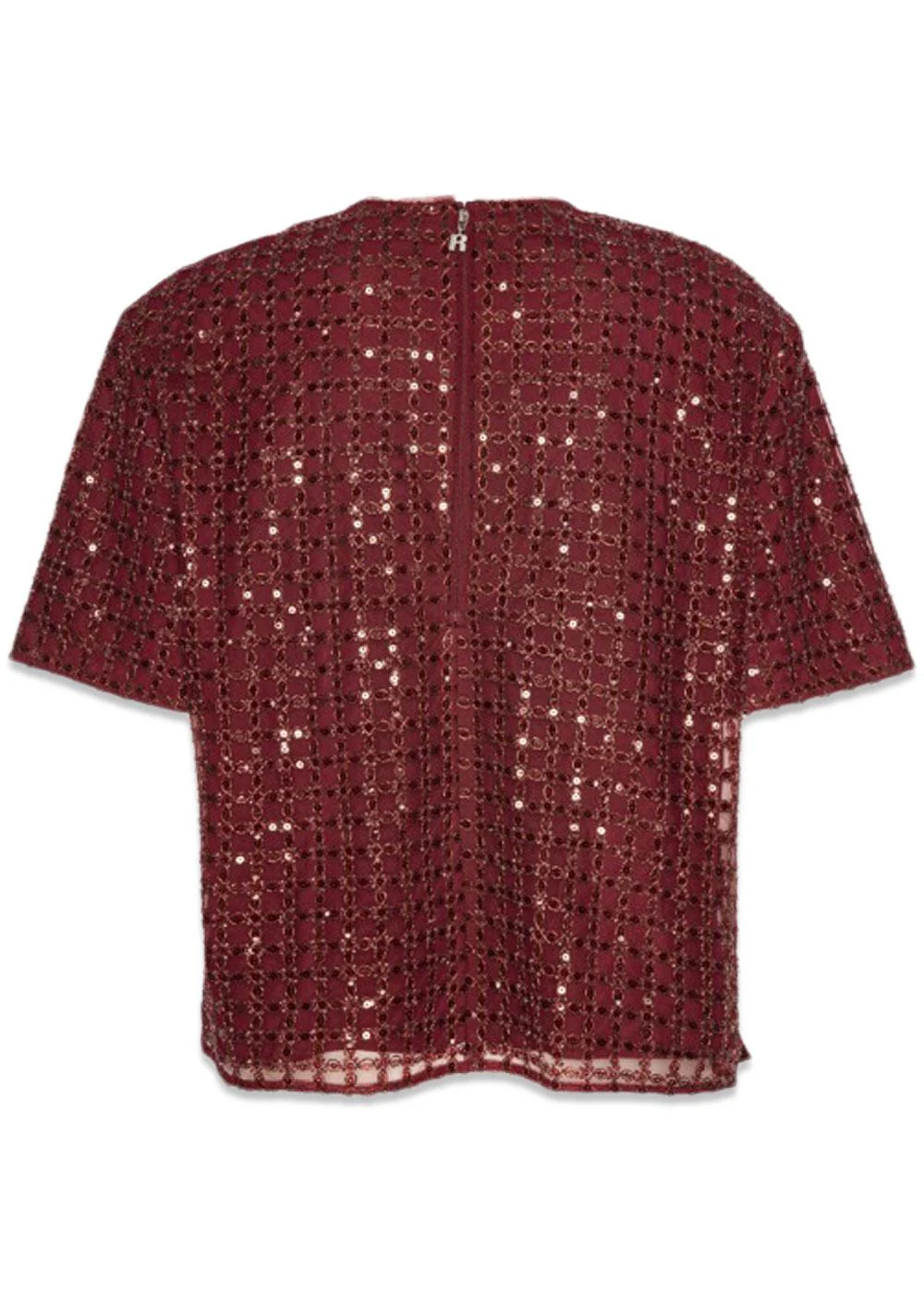BEADED OVERSIZED TOP - Zinfandel - Image 2