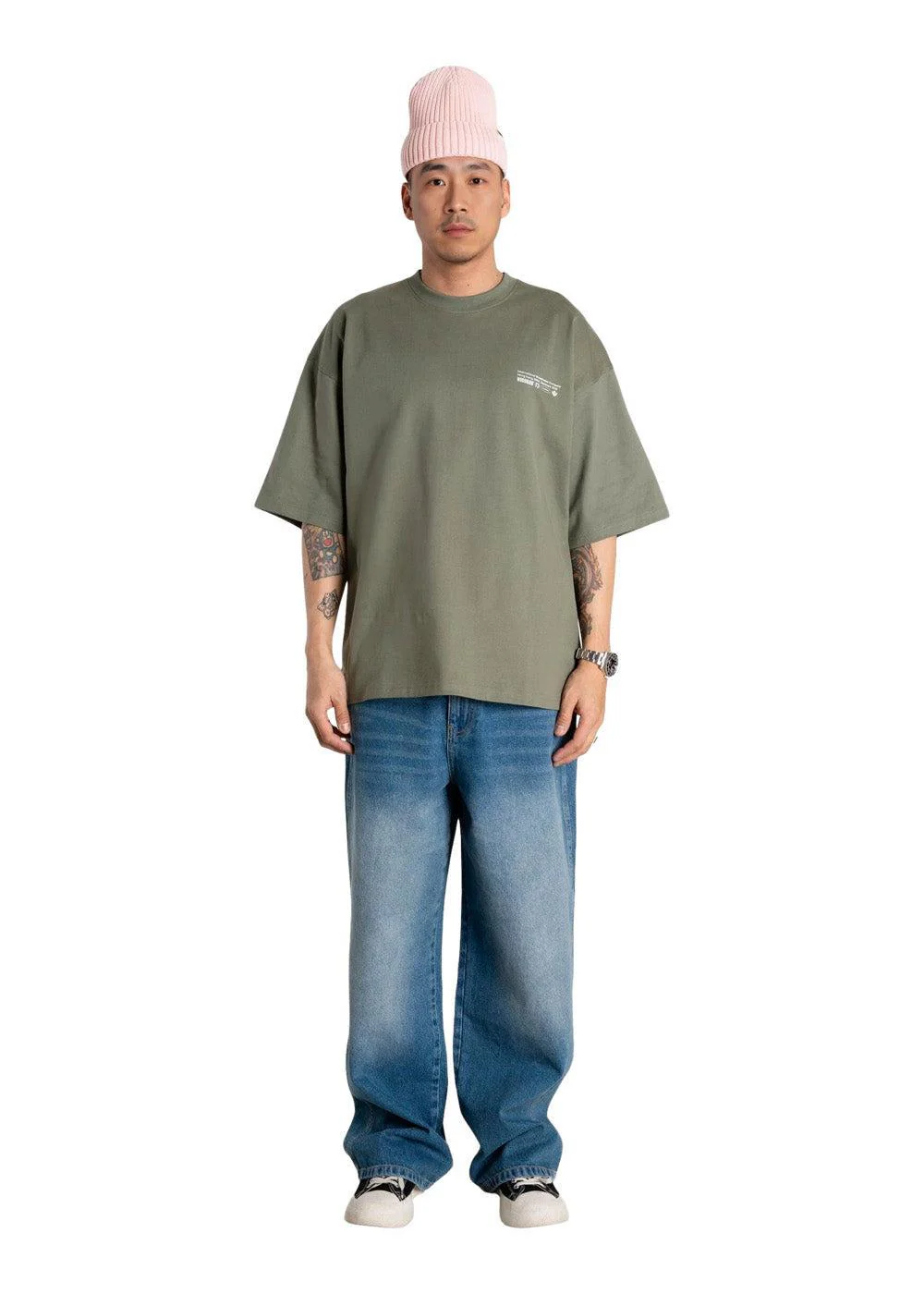 Beam Wobble Tee - Grey-Green - Image 3