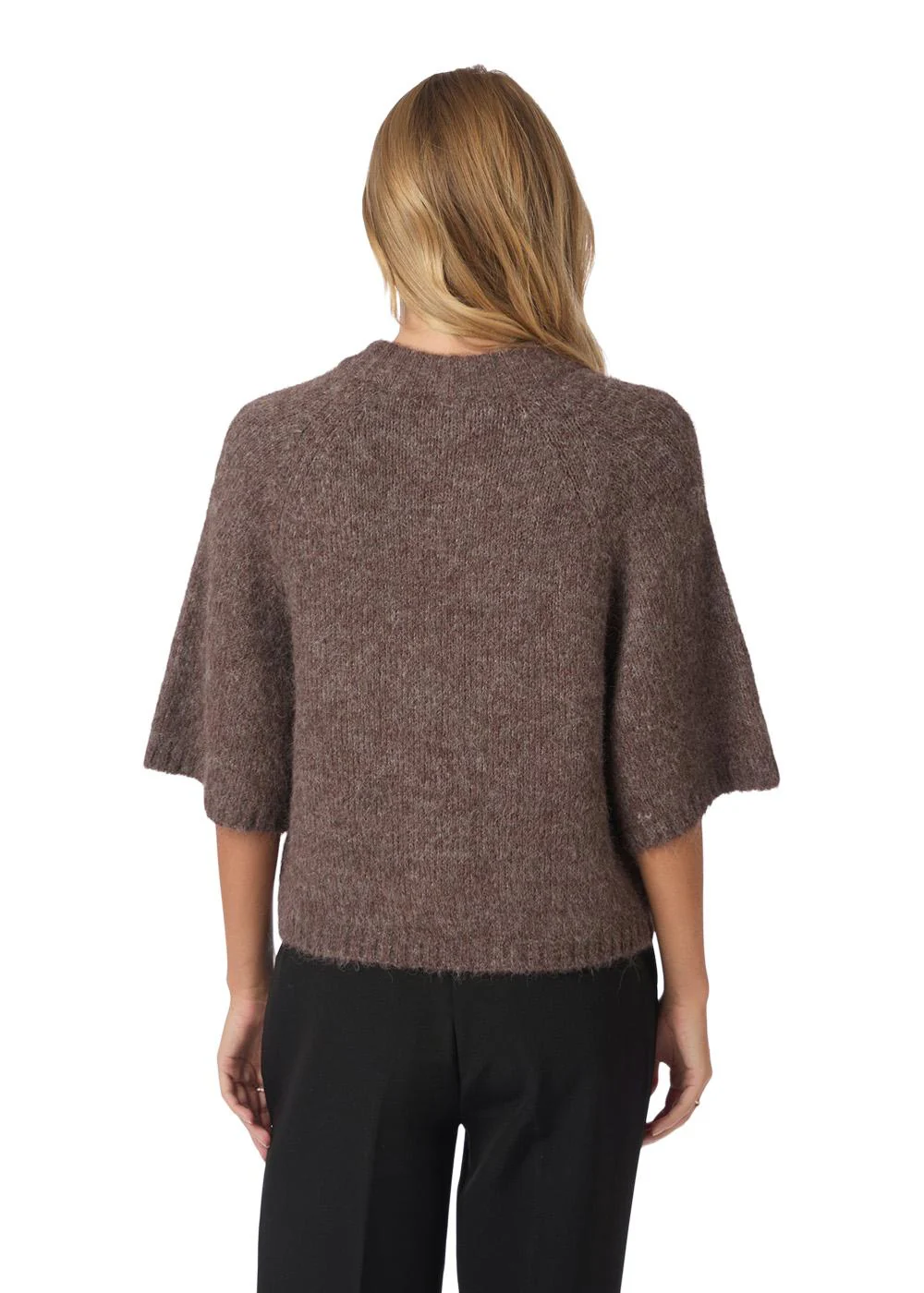 Benuta Fluffy Knit Cardigan - Light Brown - Image 4