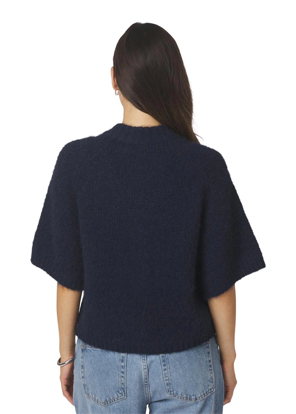 Benuta Fluffy Knit Cardigan - Navy - Image 4