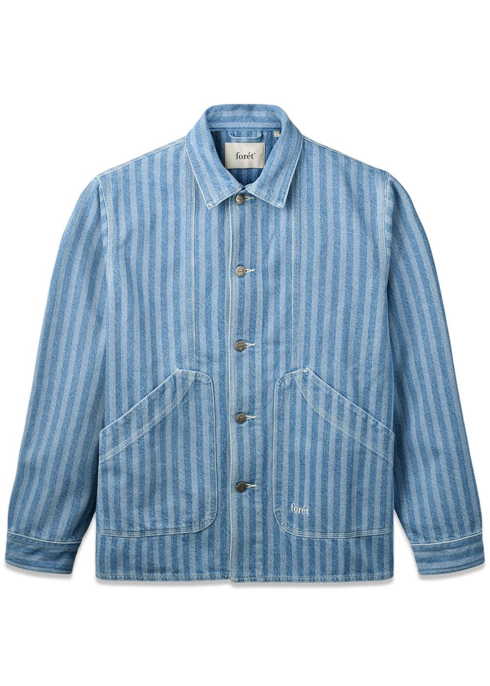 BERRY DENIM OVERSHIRT - Striped Denim
