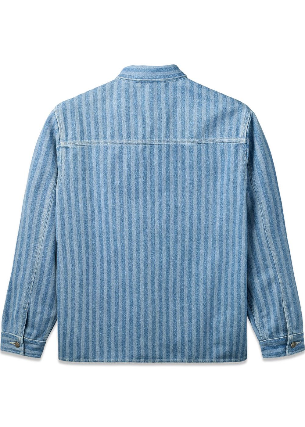 BERRY DENIM OVERSHIRT - Striped Denim - Image 4
