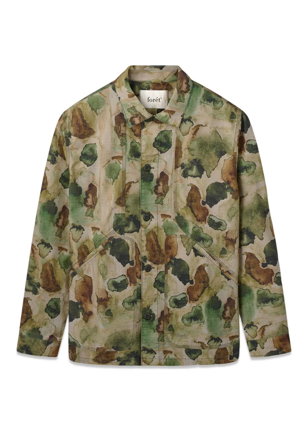 BERRY RIPSTOP OVERSHIRT - Green Print