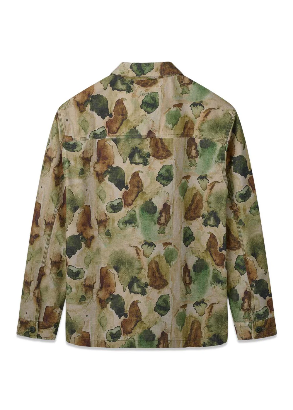 BERRY RIPSTOP OVERSHIRT - Green Print - Image 2