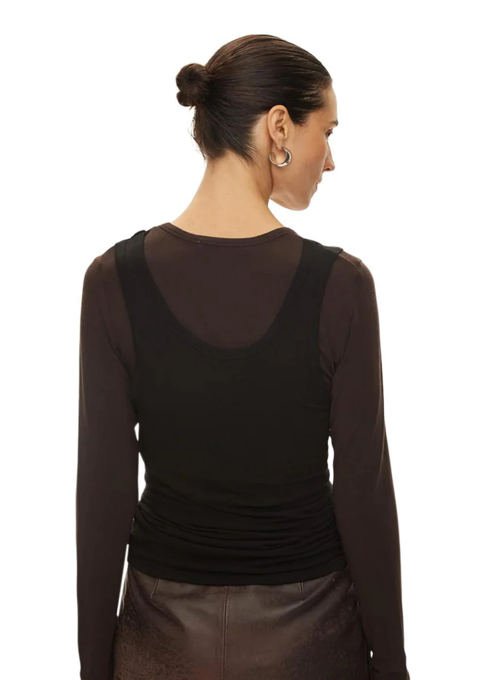 Bibi Top Blouse - W/Brown - Image 4
