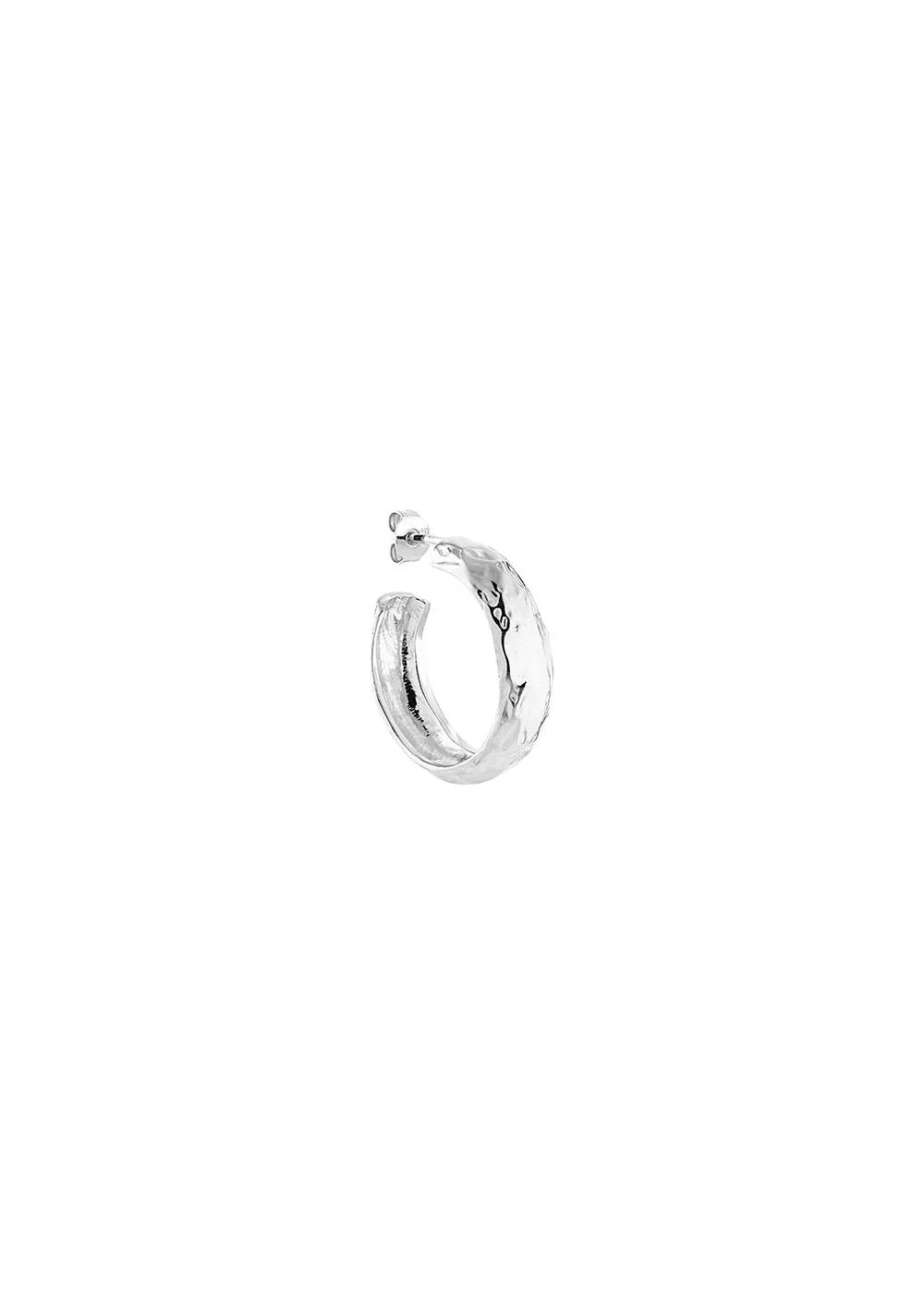 Big Bruised Heart Hoop - Sterling Silver