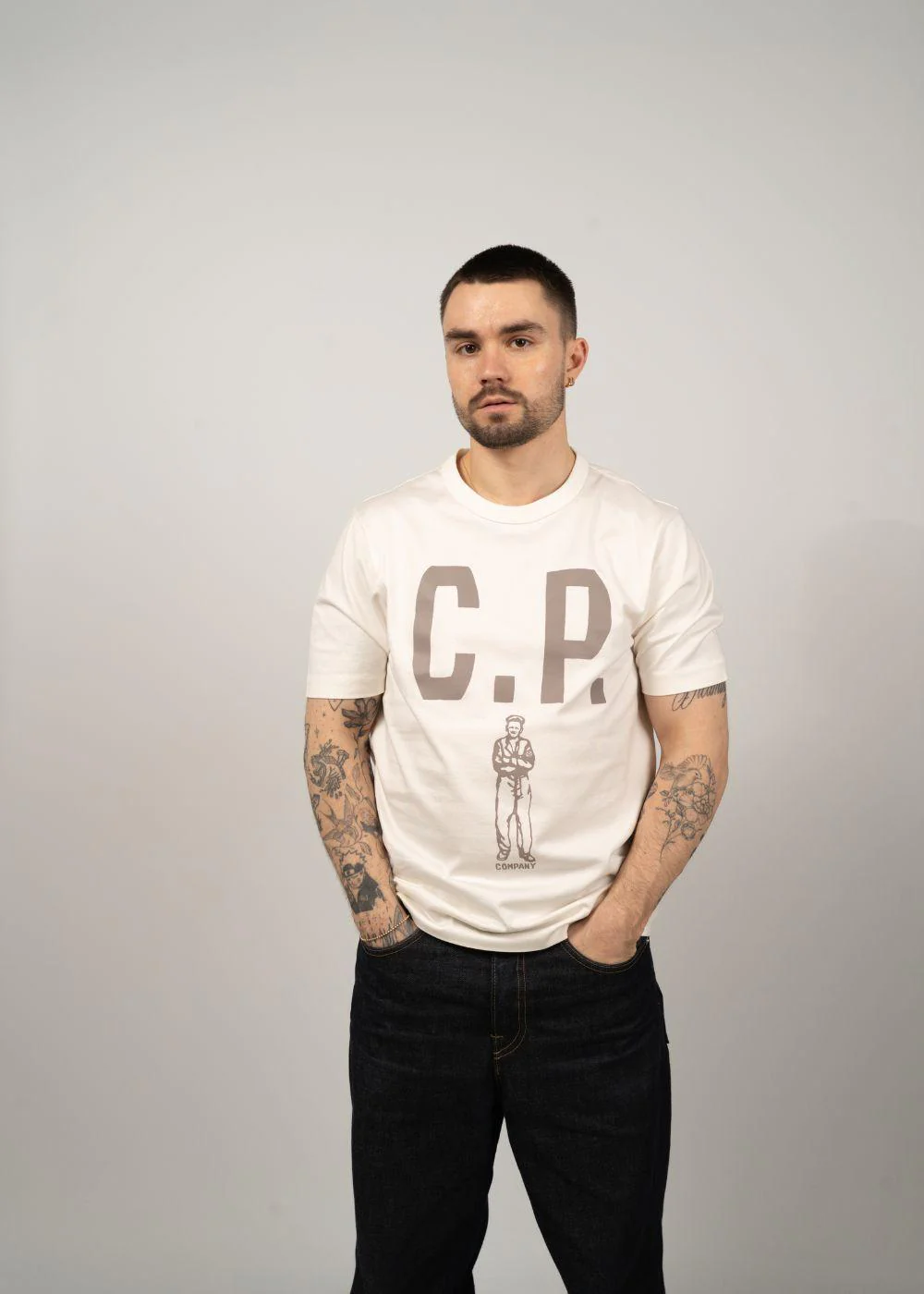 Big front logo tee - Gauze White - Image 2
