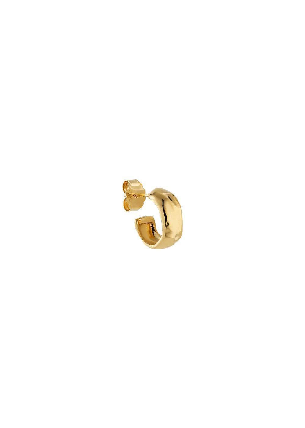 Bruised Heart Hoop - Gold-Plated Silver