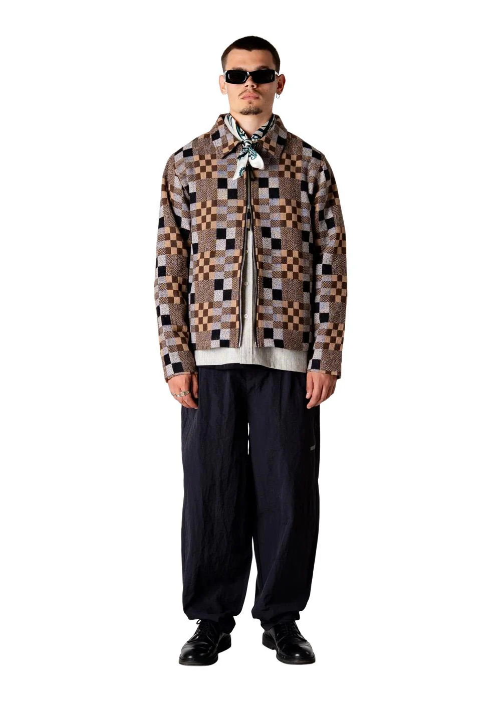 Buck Patch Jacket - Brown Check - Image 2